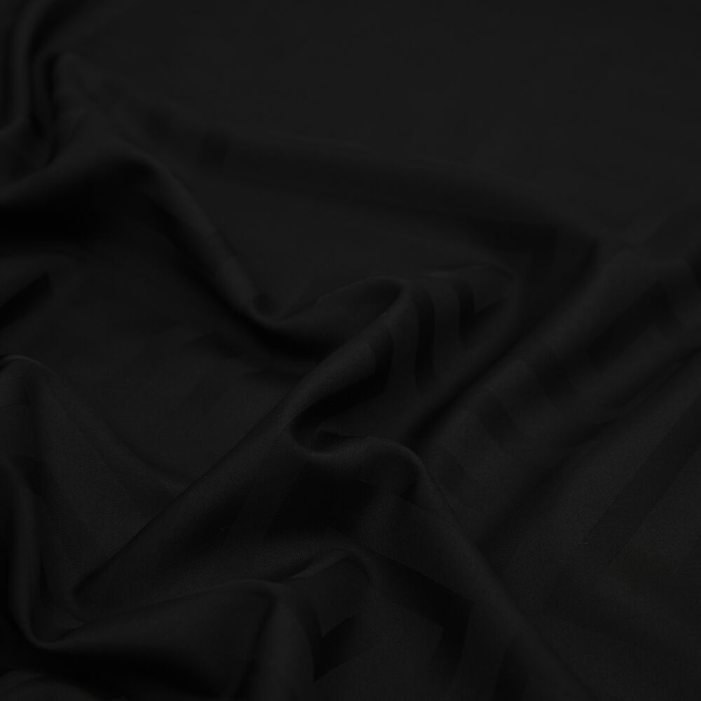 Black G Pattern Jacquard Wool Silk Scarf - Vismara