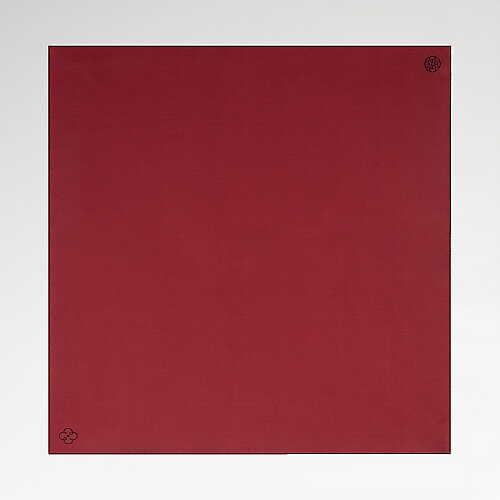 Bordo - Kırmızı Çift Taraflı Twill İpek Eşarp - Vismara