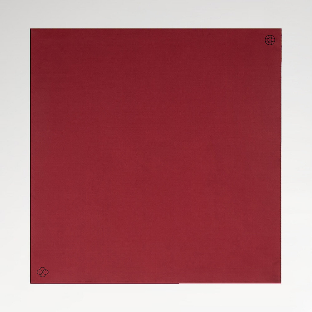 Bordo - Kırmızı Çift Taraflı Twill İpek Eşarp - 2