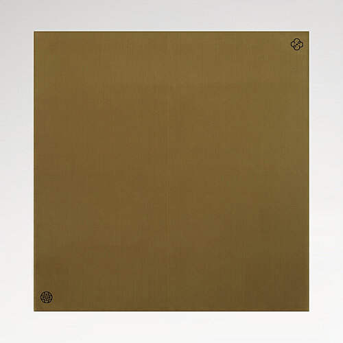 Cream Coffee - Pistachio Green Double-Sided Twill Silk Square Scarf - Vismara