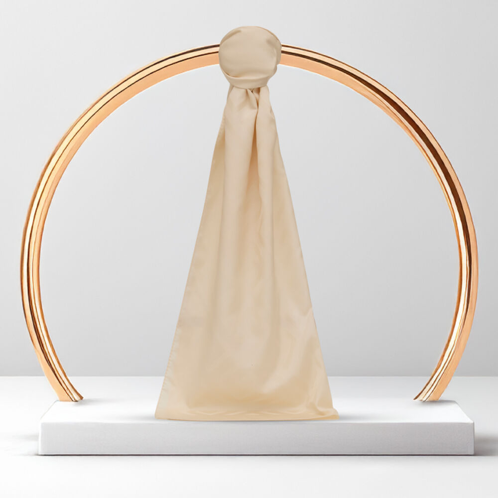 Cream G Pattern Jacquard Wool Silk Scarf - Vismara
