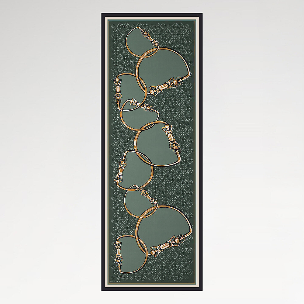Green Vismara Harness Patterned Silk Scarf - 2