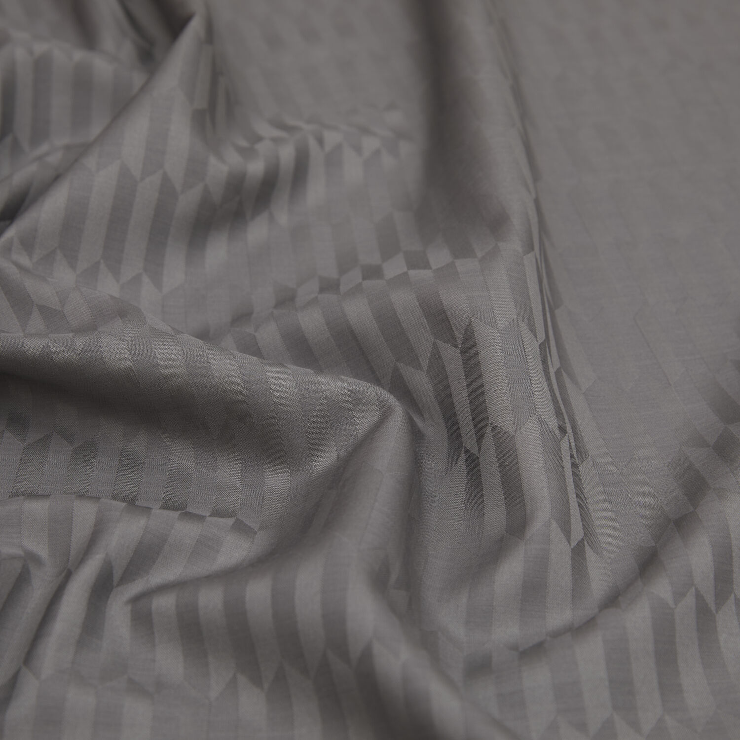 Grey Drop Pattern Jacquard Wool Silk Scarf - 3