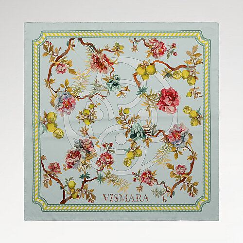 Mint Vismara Melagrana Desenli İpek Eşarp - Vismara