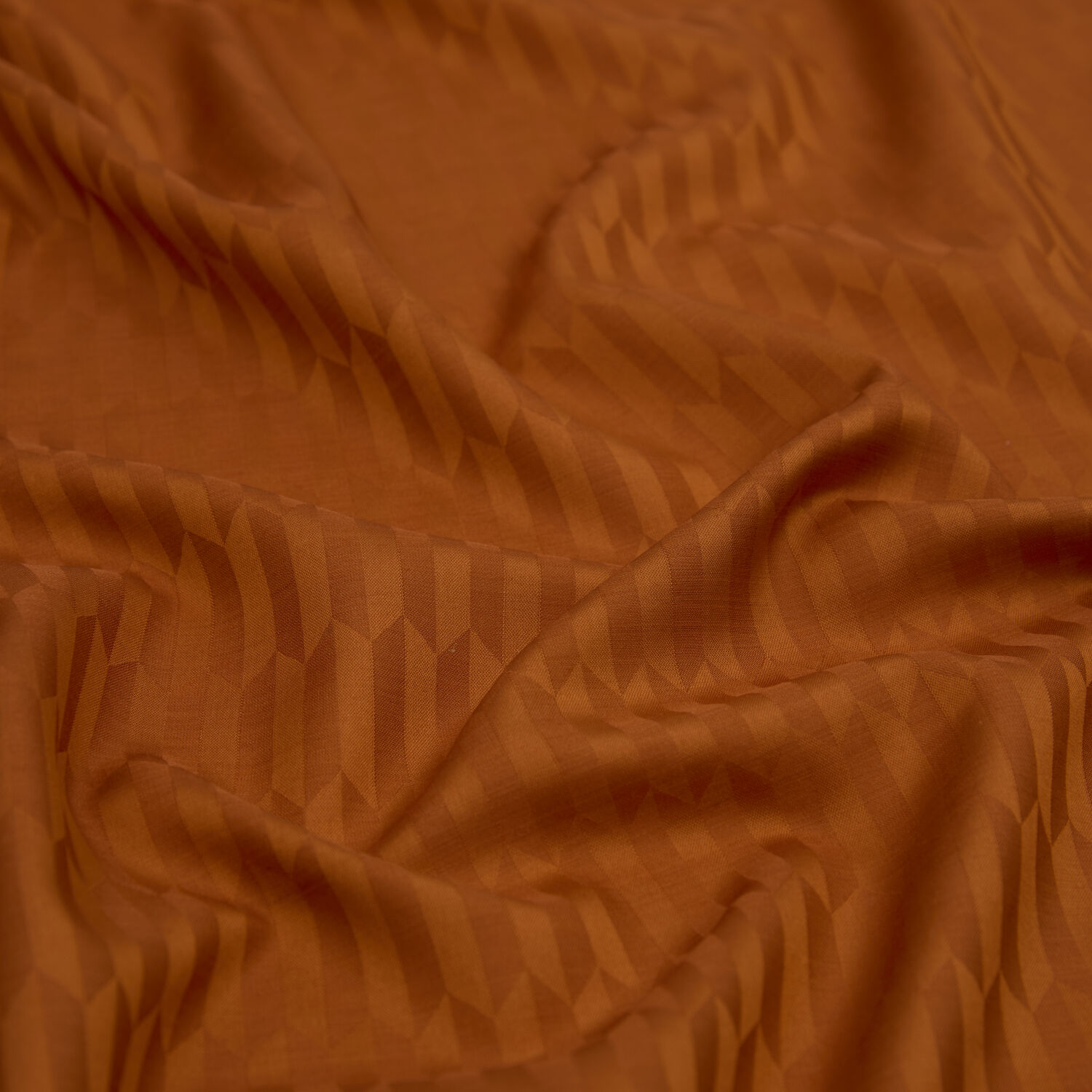 Mustard Drop Pattern Jacquard Wool Silk Scarf - 3