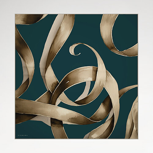 Petrol Vismara Infinita Patterned Satin Silk Square Scarf