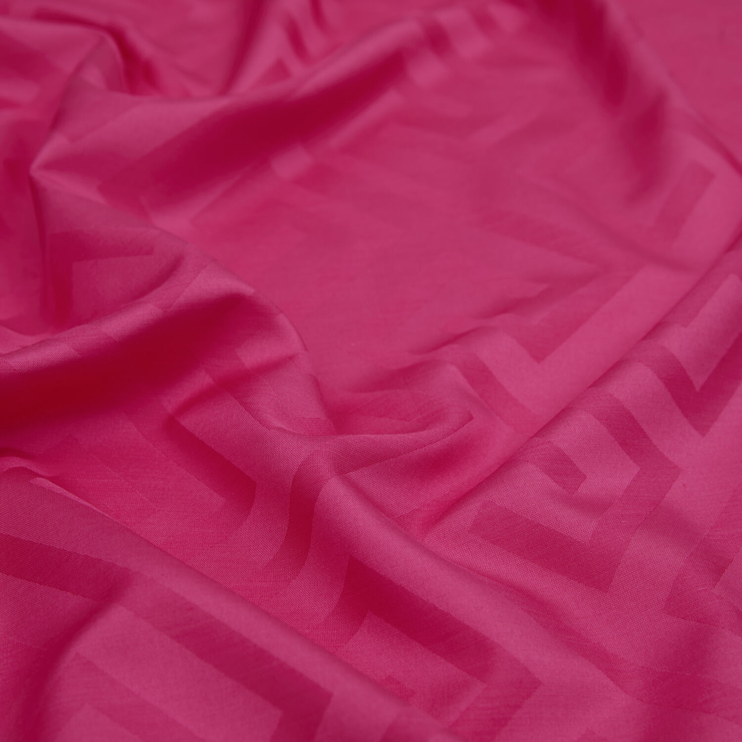 Pink G Pattern Jacquard Wool Silk Scarf - 3