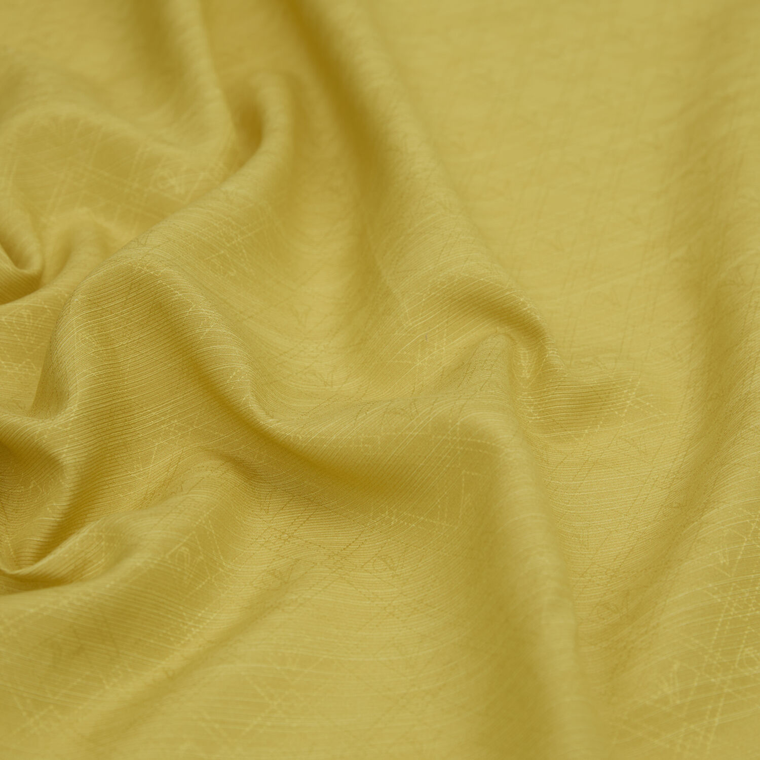Sciarpa in cotone e seta con motivo monogramma giallo a V - 3