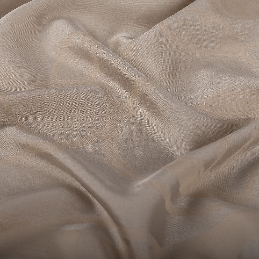 Sciarpa in cotone e seta jacquard con motivo a catena Mink Monarque - 3
