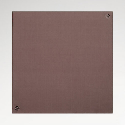 Foulard quadrato in twill di seta double-face color menta con motivo a piastrelle rosse - Vismara