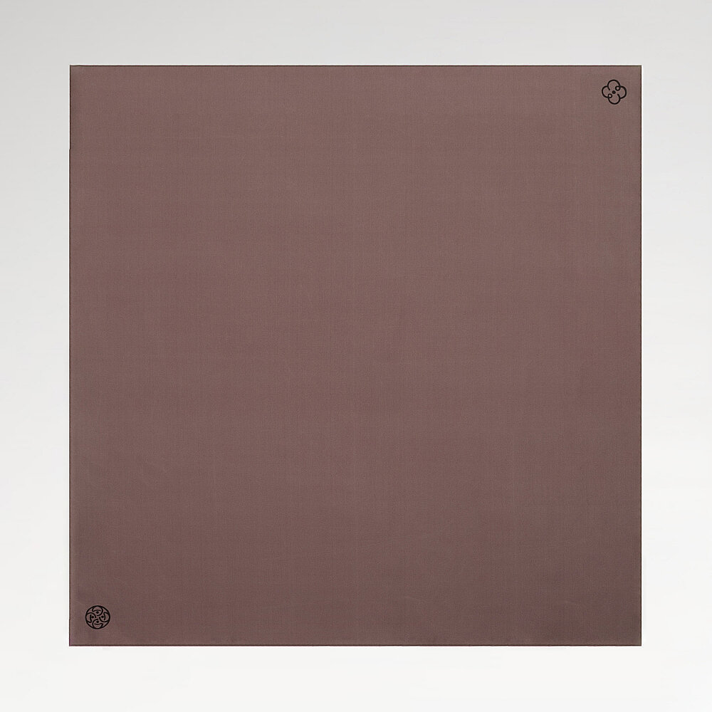 Foulard quadrato in twill di seta double-face color menta con motivo a piastrelle rosse - 2
