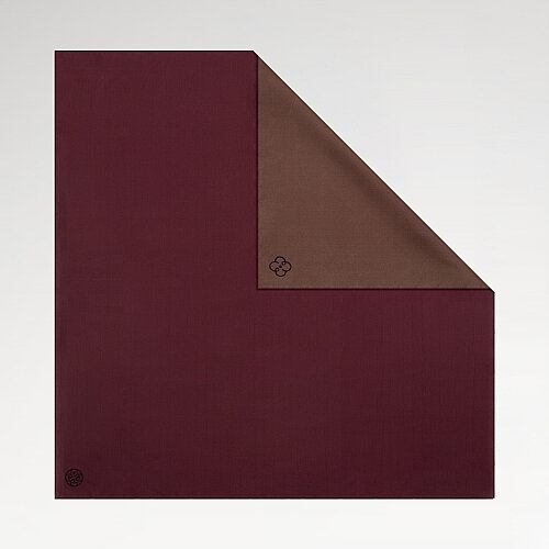 Yeşil - Bordo Çift Taraflı Twill İpek Eşarp